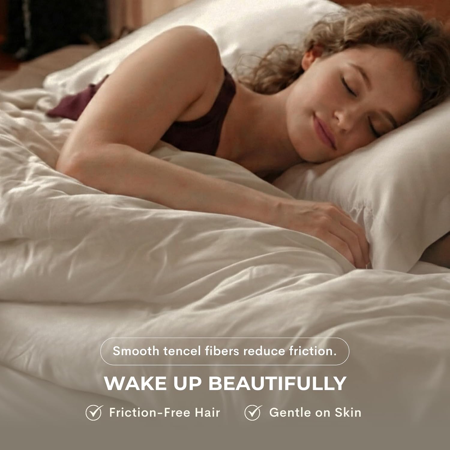 100% Eucalyptus Tencel Duvet Cover King, Luxury Cooling Comforter Cover Set, 4 Corner Loops, 1 Oversized Hotel Duvet Cover, 2 Shams, Silky Soft Lightweight (Oat Milk, 3PC King) - Image 4