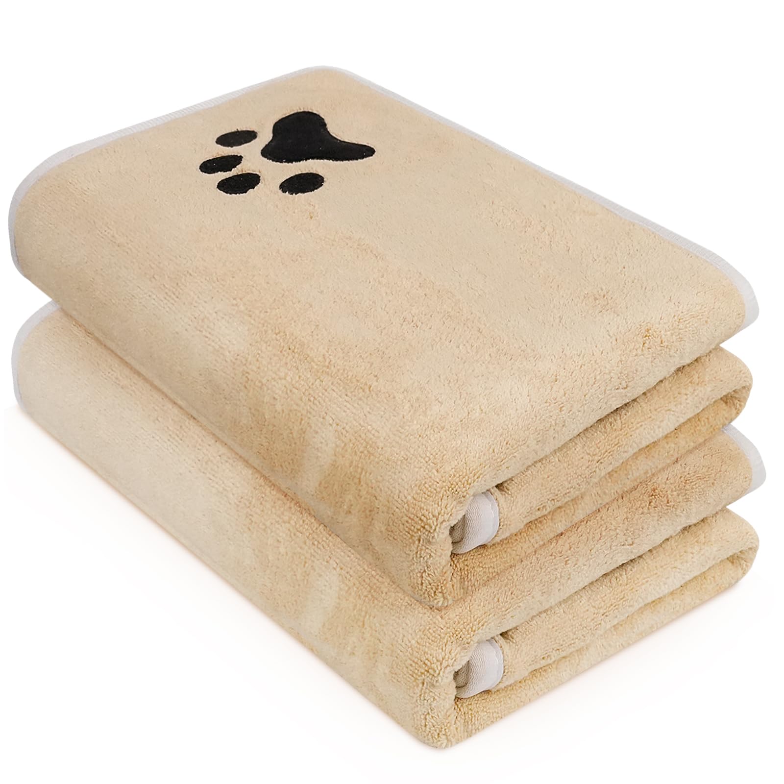 Laamsamling 2er Set Hunde Handtuch extra saugfähig, Hundehandtücher aus Mikrofaser, Weich, Langlebig und Schnell Trocknend - Ideal für Kleine, Mittelgroße & Große Hunde
