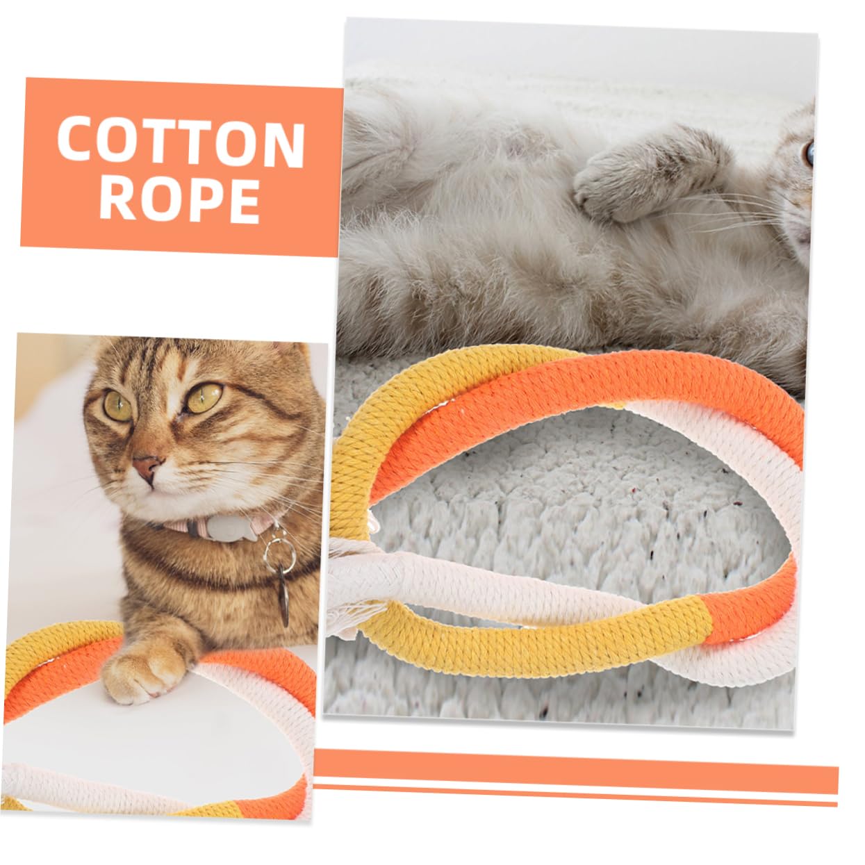 POPETPOP 20 Pièces Corde à mâcher pour Chat Interactive Cat Toy Catnip Jouets pour Chats grincements de Dents de Chat Jouets Mordre Jouet pour Animaux de Compagnie Menthe