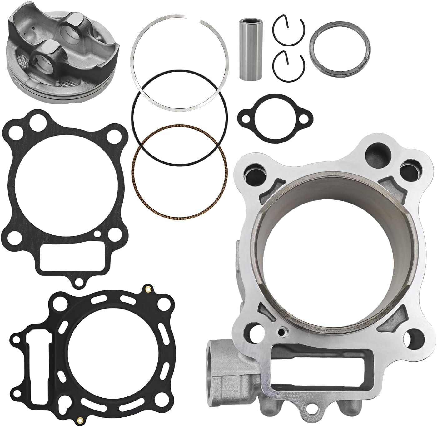 78mm Cylinder Piston Top End Rebuild Kit Fits for Honda CRF250R 2004-2009 CRF250X 2004-2017 4-Stroke 12100-KRN-670 12100-KRN-732