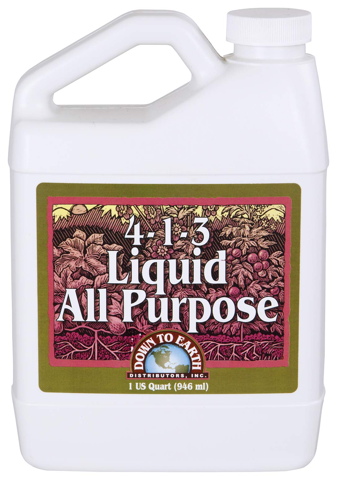 Down To Earth All Natural Fertilizers Multi Purpose (Liquid) 4-1-3, 1 Quart