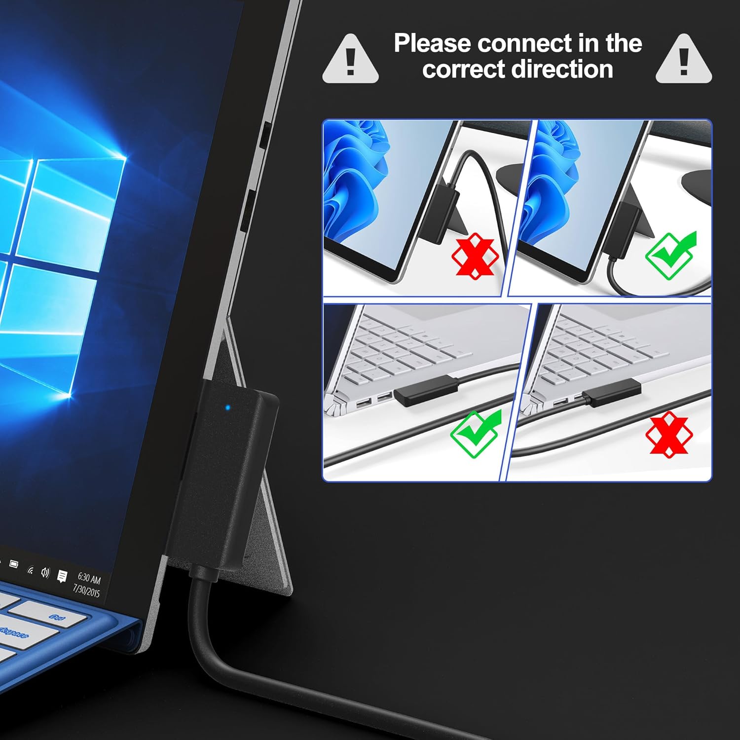 Microsoft Surface Docking Station 11-in-1-4K@60Hz HDMI/VGA Dual Monitor Dock for Surface Pro 11/10/9/8/X/7/6/5/4, Surface Laptop 7-1, Book & Laptop | 72W Fast Charging, Ethernet, USB-C 5Gbps image 9 of 9 B0DRFXGLWQ