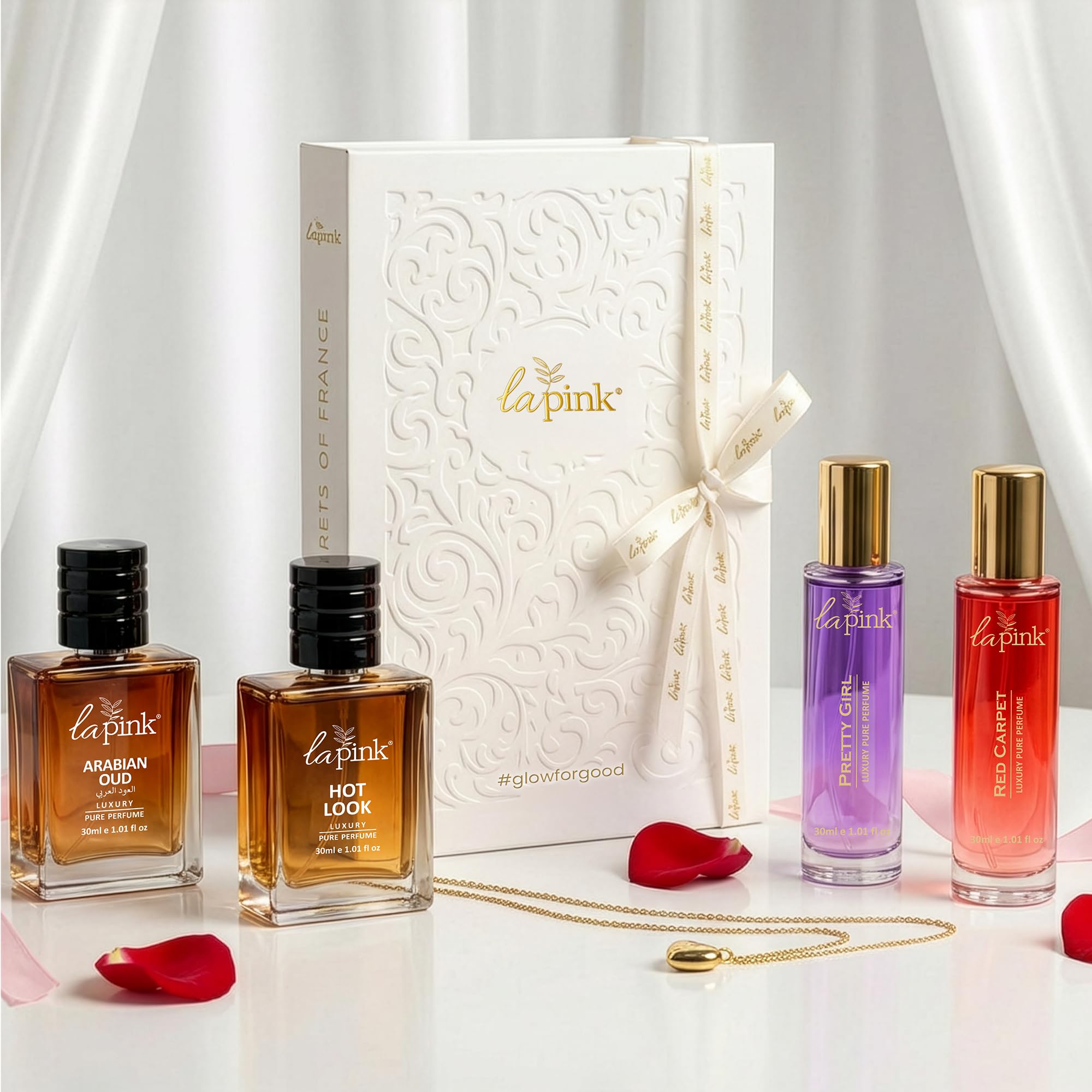 La Pink Luxury Perfume Gift Set for Woman & Man | Premium Fragrances with Vanilla, Oud & Woody Notes | Long Lasting Scents | Diwali Gift Set for Women & Men-picture-21
