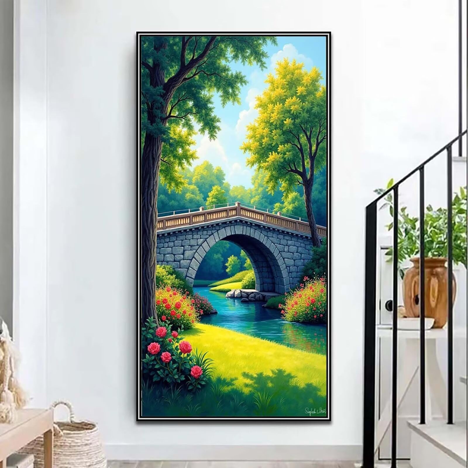 Most duży XXL diamentowy obraz dla dorosłych, zestaw do majsterkowania 60 x