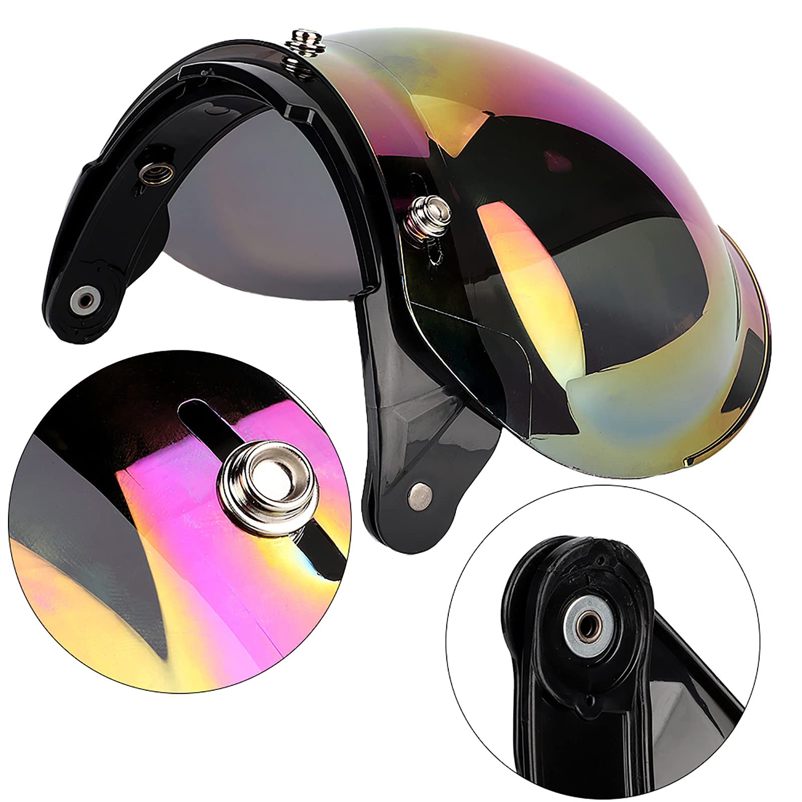 bell 3 4 helmet flip Amazon.com: 3 Snap Bubble Motorcycle Helmet Visor Face,3 Snap Visor Flip  Open Face Bell Bubble Antifog 3/4 Up Adapter Lens Helmets,Motorcycle Retro 3  snap Sun Visor Windproof Helmet Lens : Automotive