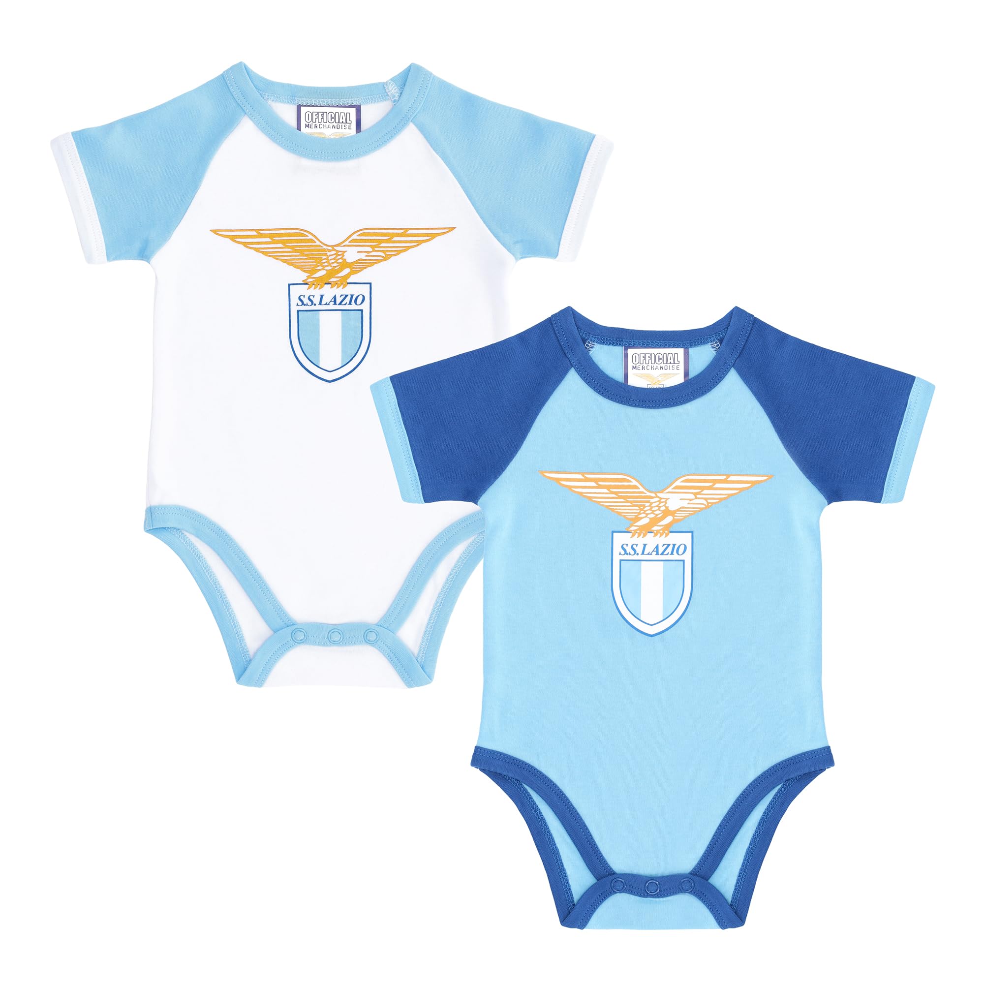 SS Lazio Set 2 body manica corta neonato, Prodotto Ufficiale