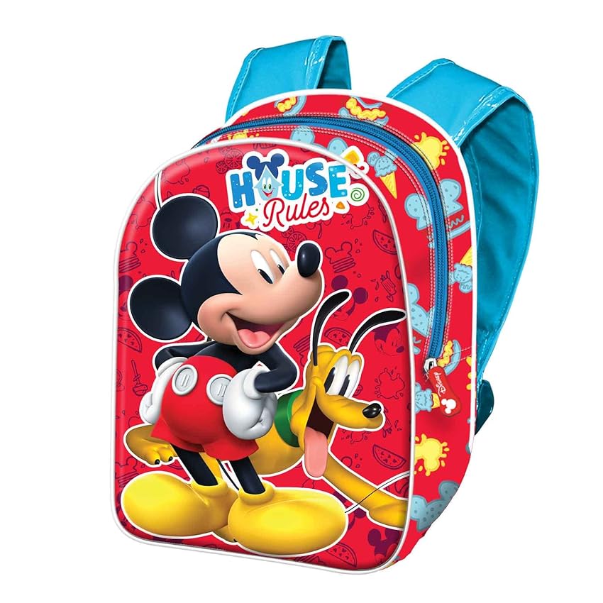 Immagine del prodotto Disney Topolino Rules-Zaino 3D Mini, Rosso, 20.5 x 25.5 cm, Capacità 5 L