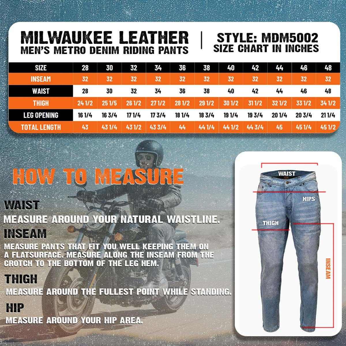 mdkページ Milwaukee Leather MDM5002 Men's Metro Blue CE Armored Motorcycle