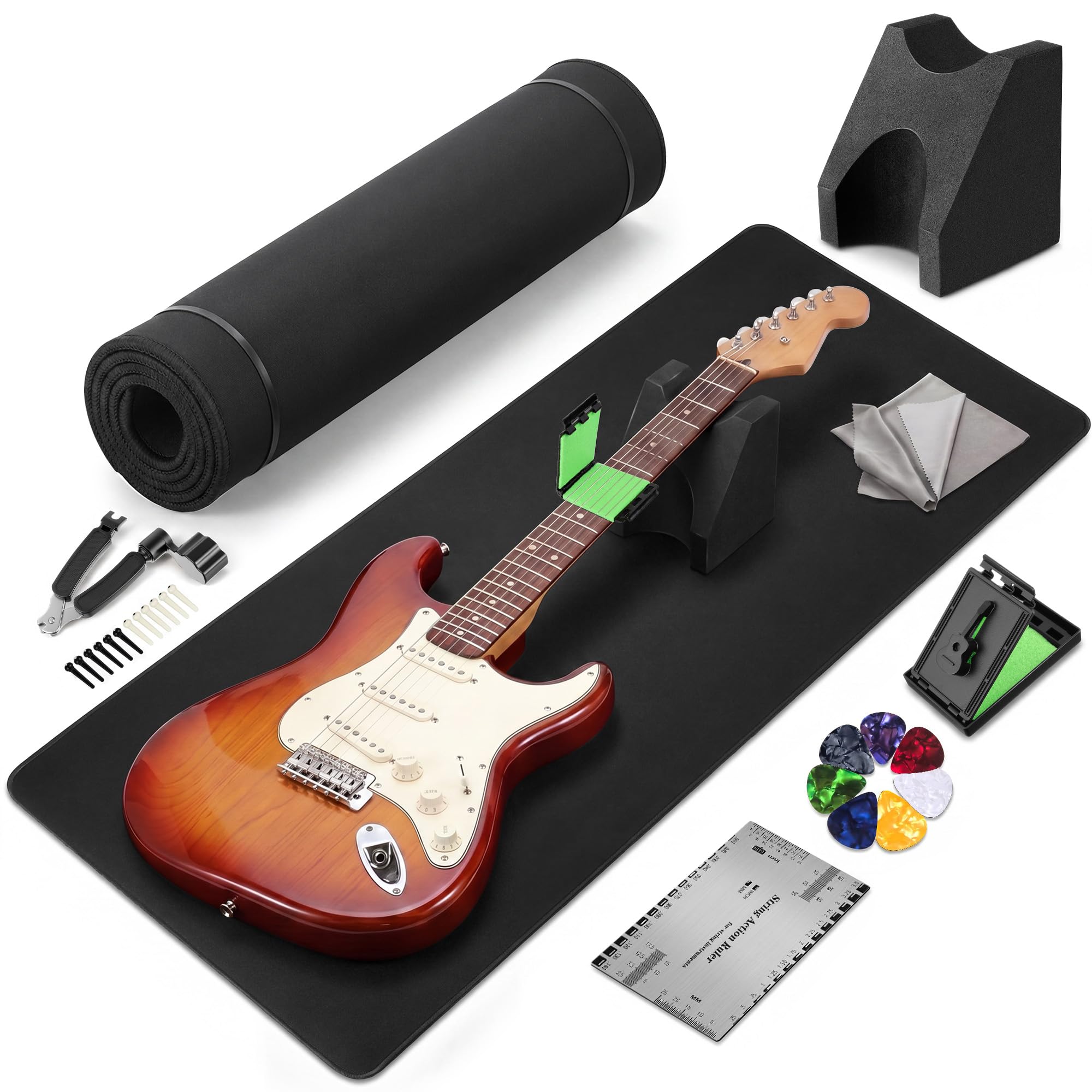 Guitar Mat &amp; Guitar Neck Rest Kit, Luthier Repair Tools