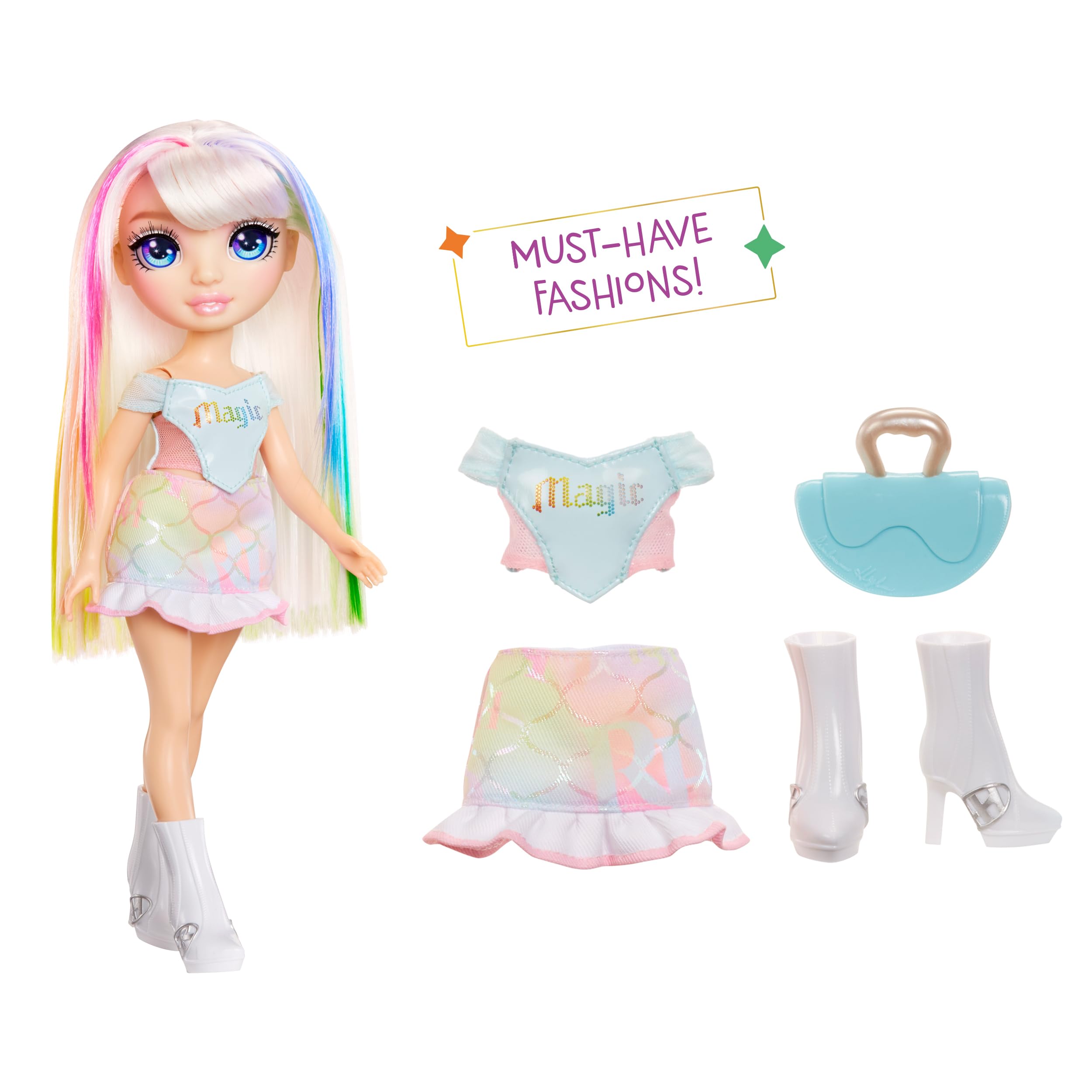 Rainbow High My Fashion Style Doll, Amaya, 28cm Rainbow Colour Fashion Doll with Statement Outfit and Stylish Handbag, Play - Image 2