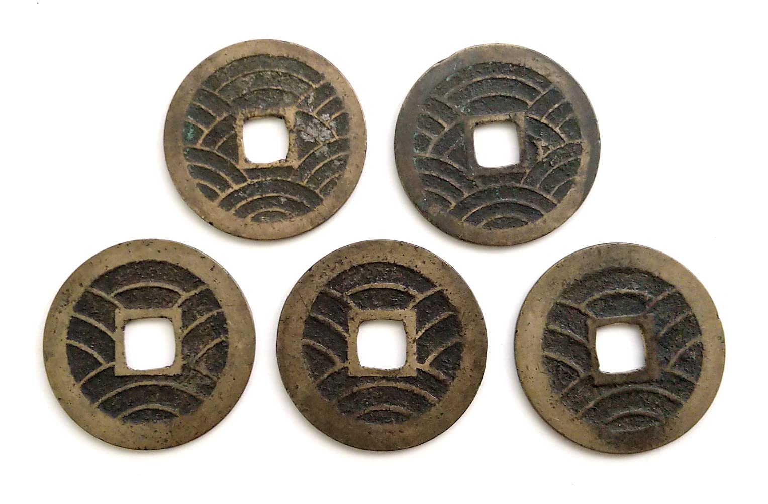 Amazon.co.jp: 古銭 寛永通宝 2種 5枚セット 11波 21波 : DIY・工具