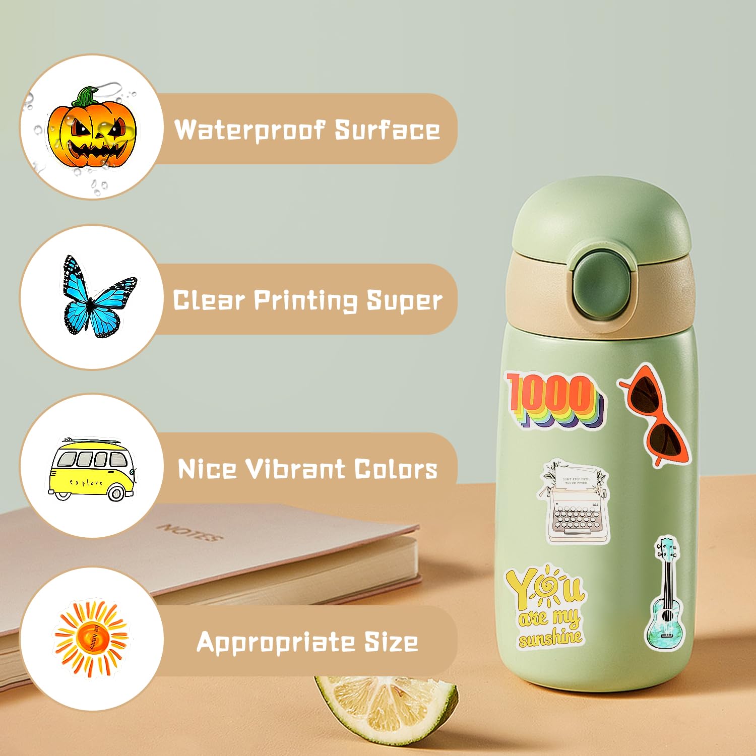 Adesivi 100 pcs Stickers da Campeggio Bellissimi e Divertenti Impermeabili Vinile Decalcomanie Adesivi Per Sci Cellulare Valigia Computer Portatile Scrapbooking Diario Scooter Caschi Macchina Borracce