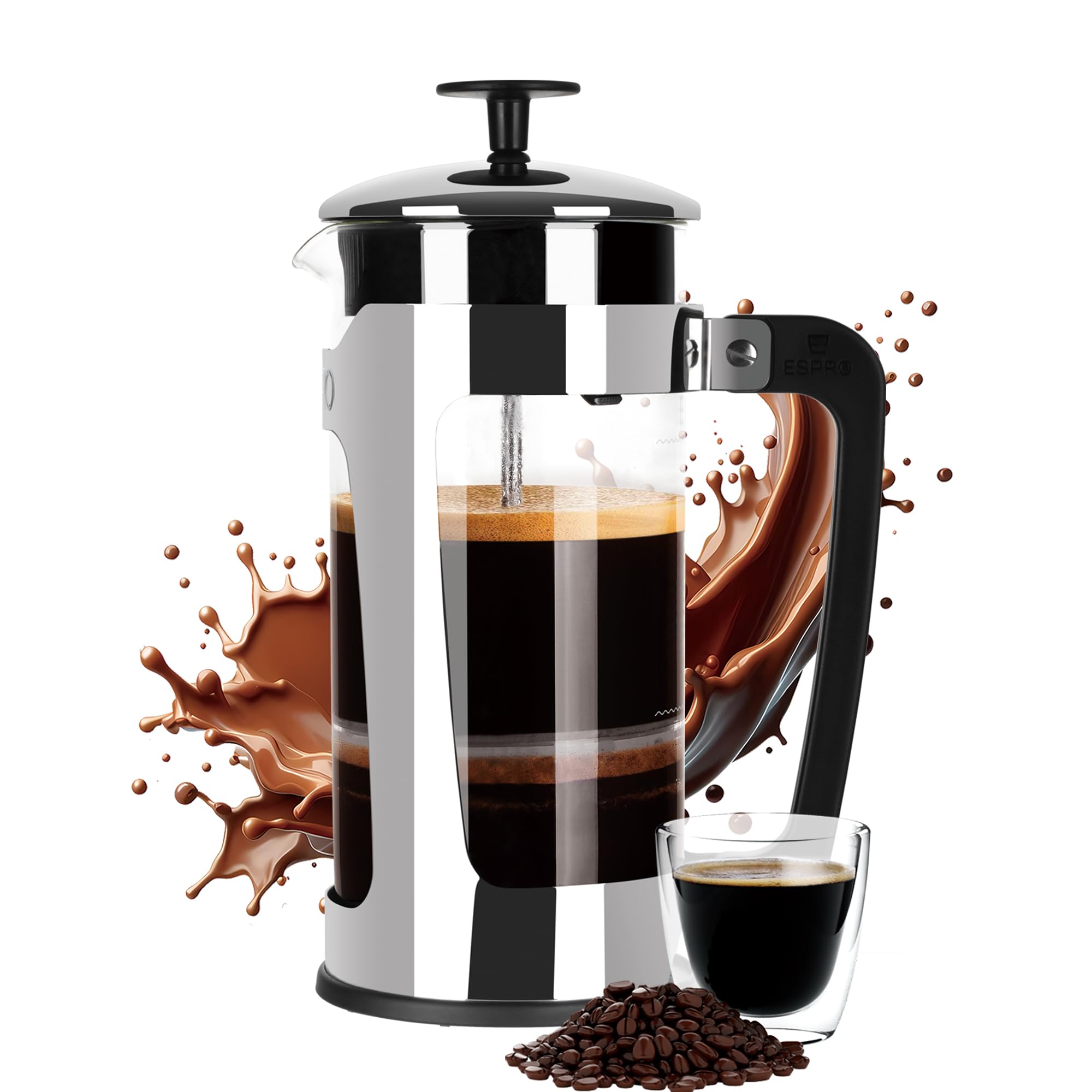 Espro Coffee Press P5-18 oz, Glass Carafe and Stainless Steel Cage