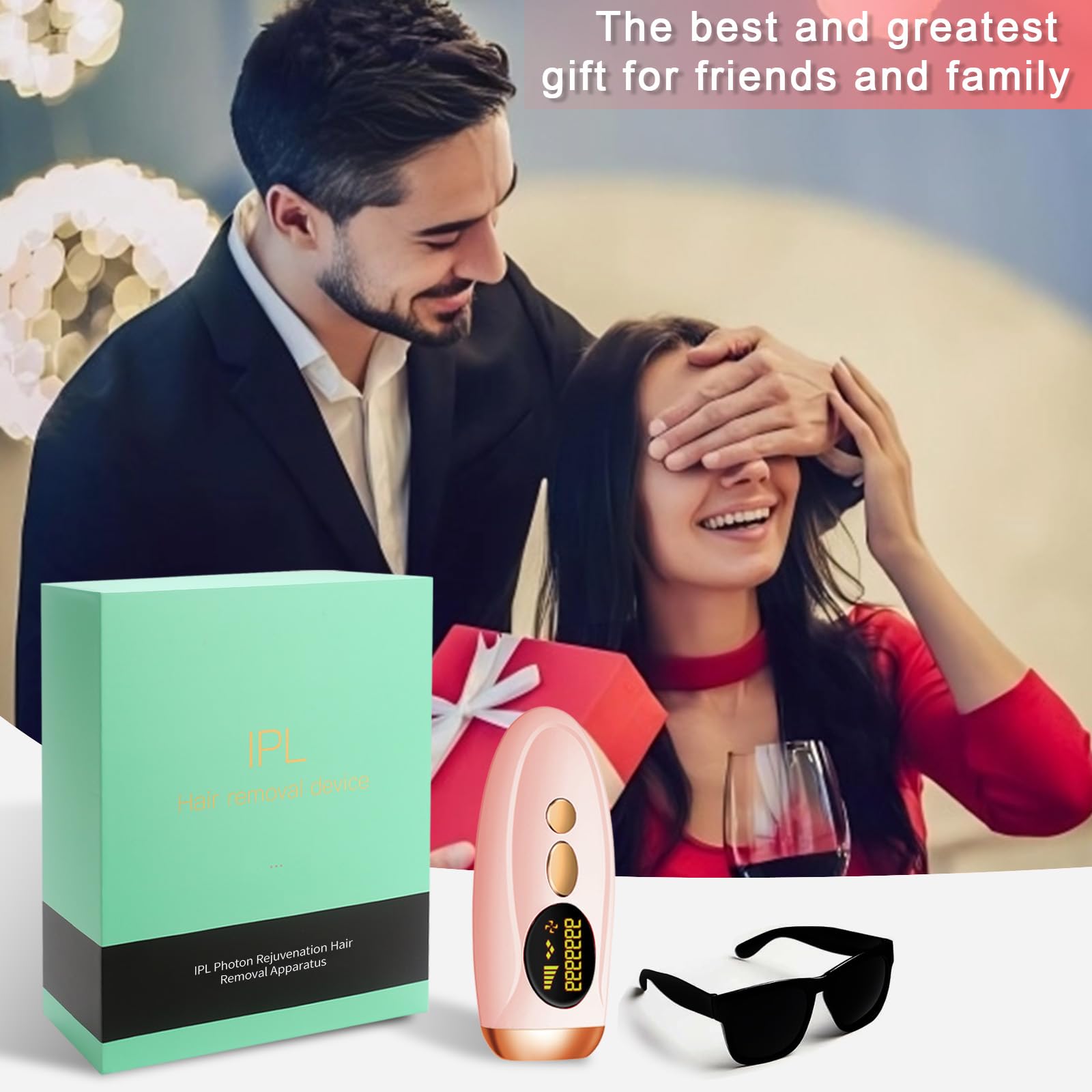 Epilatore Luce Pulsata,IPL Epilatore Laser Peli per Donna e uomo, 5 Livelli di Energia, 990.000 Flash, adatto per Donna e Uomo Viso, Ascelle, Gambe e Corpo