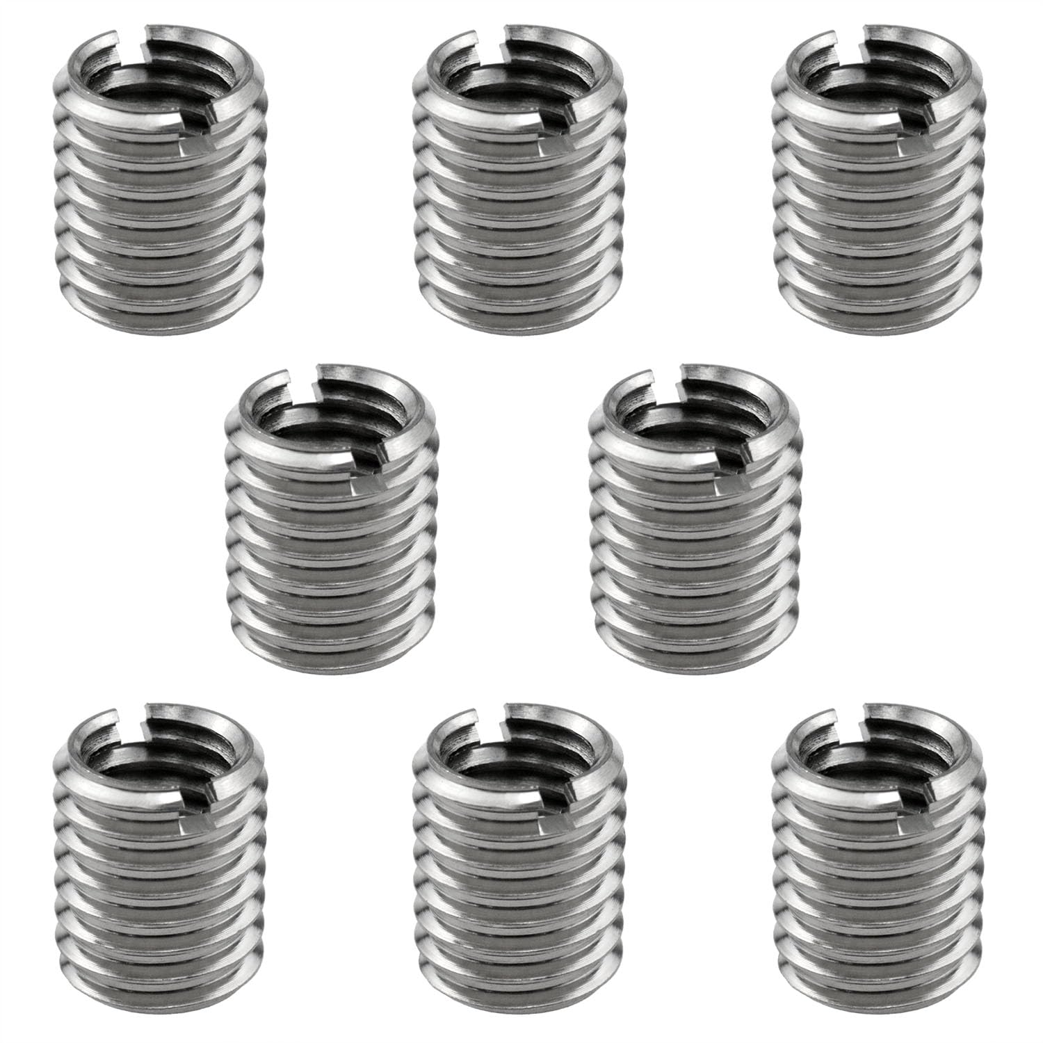 Dsjnf Stainless Steel M8 Internal Thread to M10 External Thread Reducer Threaded Sleeve Transfer Nuts -8pcs