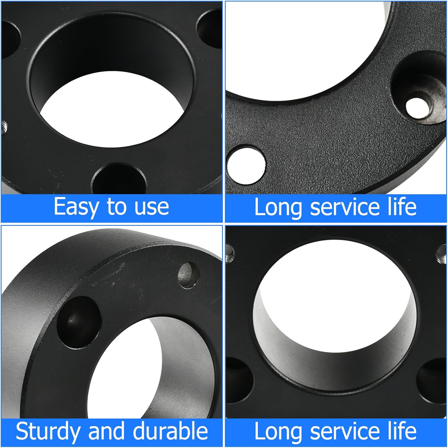 Aluminum 3'' Front Leveling lift kit,3 Inch Front Suspension Lift Spacers Compatible With Chevy Silverado GMC Sierra Yukon Tahoe Suburban 1500 2WD/4WD 2007-2025 Black
