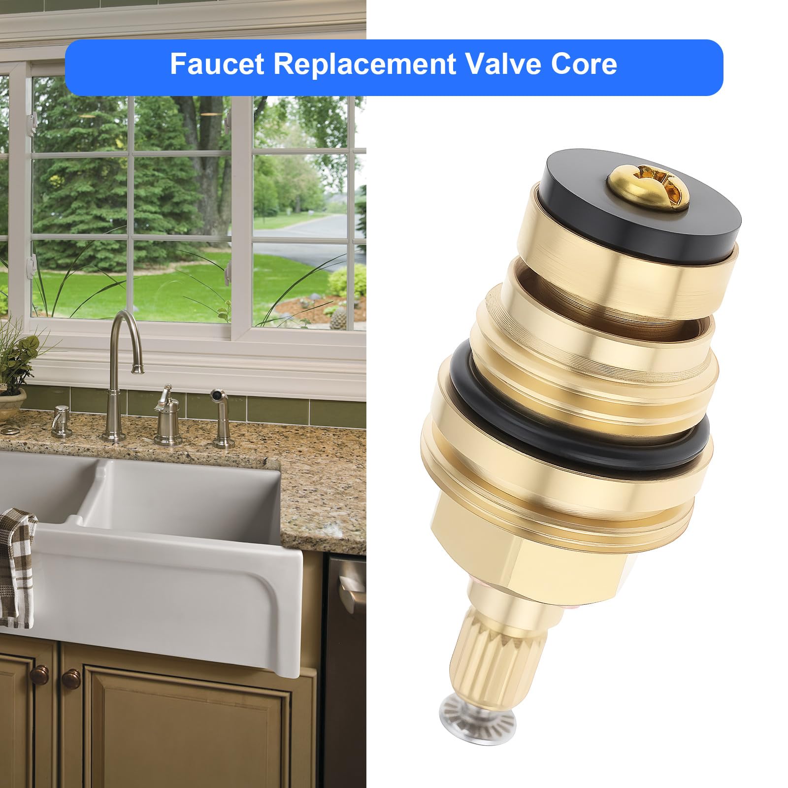 EMSea 1/2" Tap Cartridge Valve for Basin VS5412-BZ24 Brass Replacement Valve Core Compatible with Bristan Club - Image 2