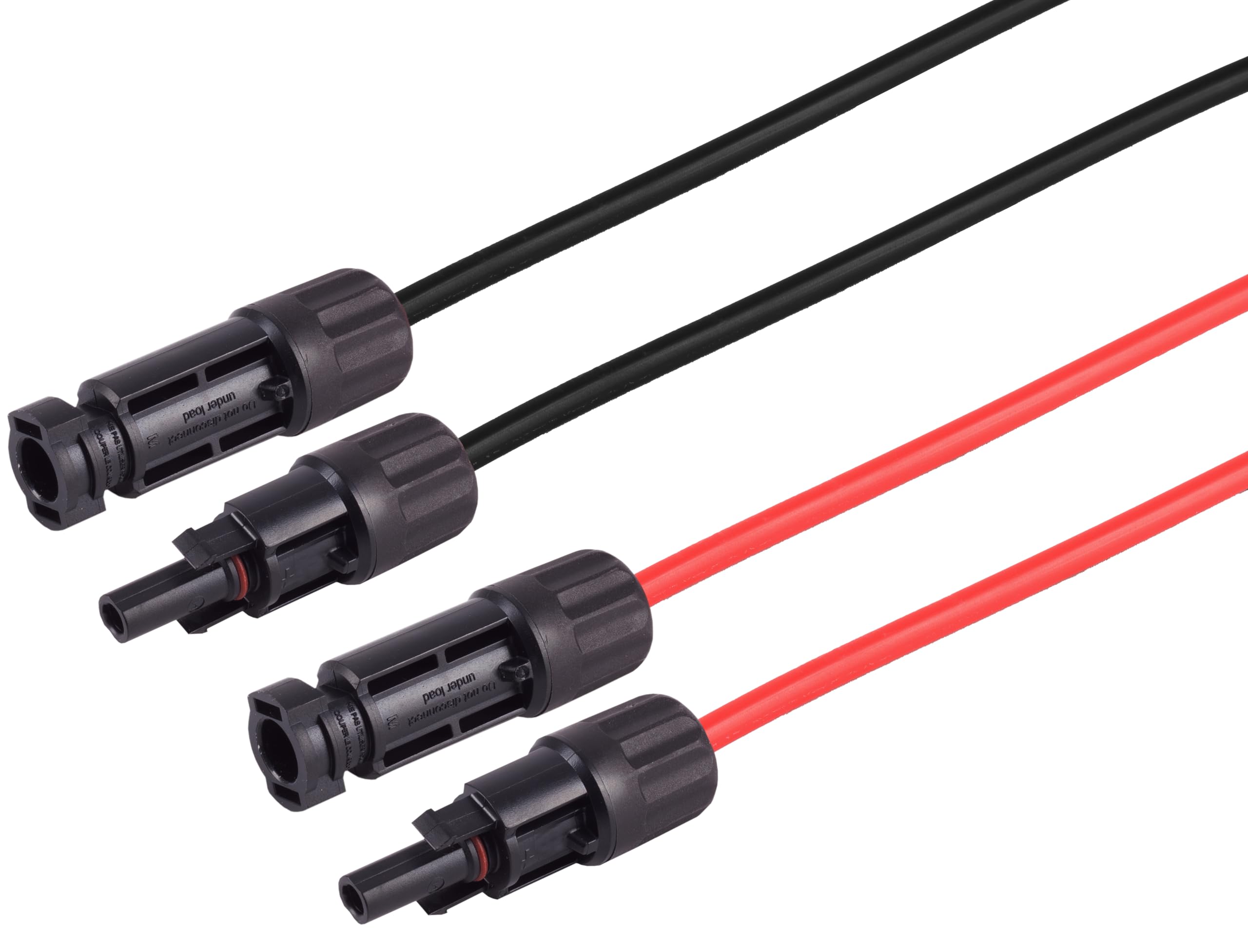 1 x 5 m - Kit de câble d'extension PV4 6 mm² Lot de 2 photovoltaïques MC4 compatibles H1Z2Z2-K IEC 62852 IP68 sans halogène résistant aux UV