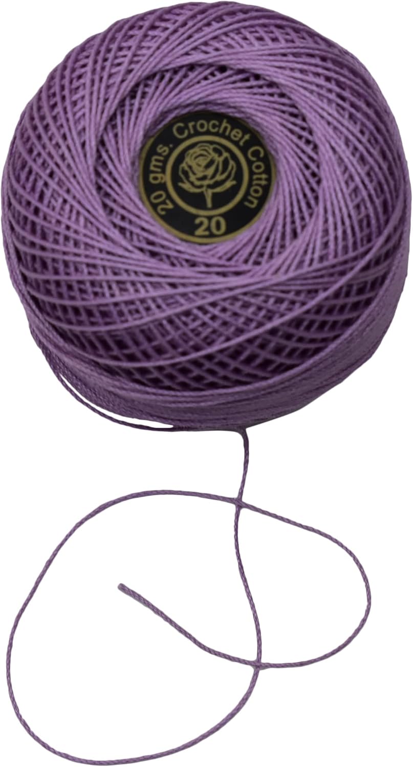 Red Rose Crochet Threads Yarn Mercerized Knitting Soft Cotton Beautiful Crafting