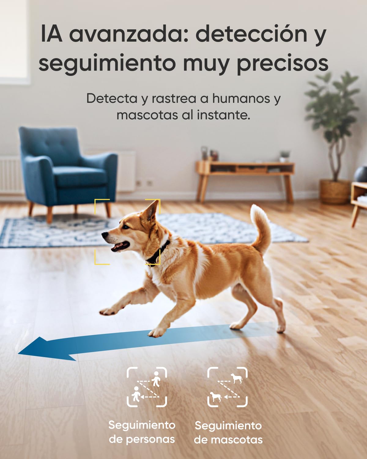 eufy Security Indoor Cam E30, telecamera wifi interno 4K UHD, Rotazione Pan-Tilt a 360°, Visione Notturna a Colori, Rilevamento AI, Tracciamento Automatico di Persone/Animali (ricondizionato)