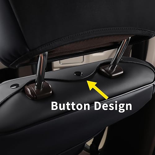Miniatura 4 de Huidasource Fundas de asiento delantero de automóvil, funda de cojín impermeable de piel sintética F150 para asiento de camión, ajuste personalizado