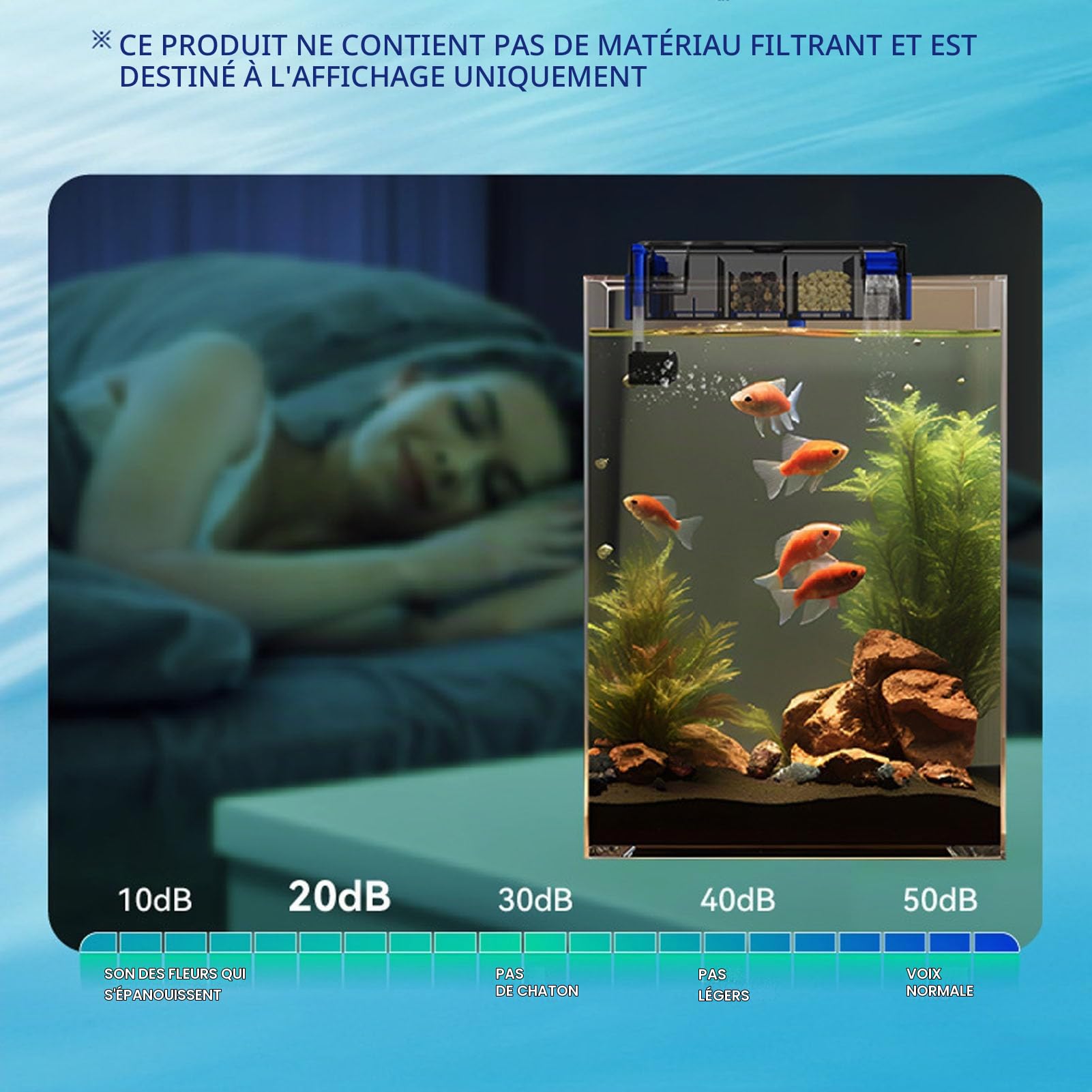 Fabater Filtre de Puissance D'Aquarium, Filtre de Puissance de Roue Suspendue Filtre D'Aquarium de Cascade, Système de Filtration à 3 étapes Submersible pour Aquarium, Réservoir de Tortues