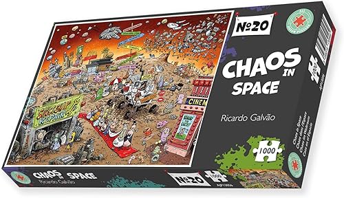 Miniatura 2 de Rompecabezas para adultos, caos en el espacio, rompecabezas de 1000 piezas para adultos, adolescentes y niños, fabricado en el Reino Unido, tablero