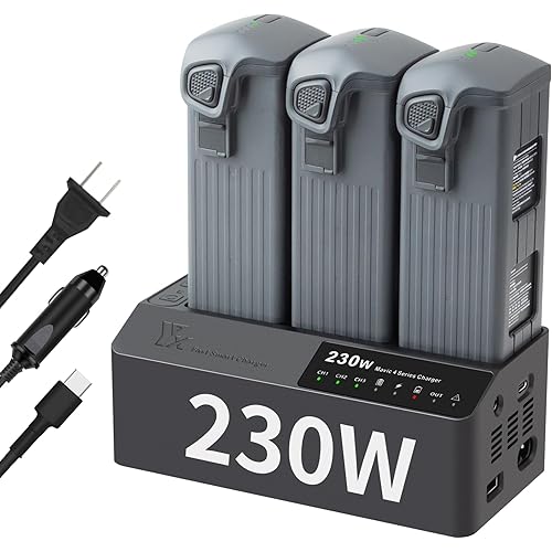 230W Multifunction Battery Charger for DJI Mavic 4 Pro Drone,Parallel Fast Charging Hub,Simultaneous Charge 3 Batteries Accessories