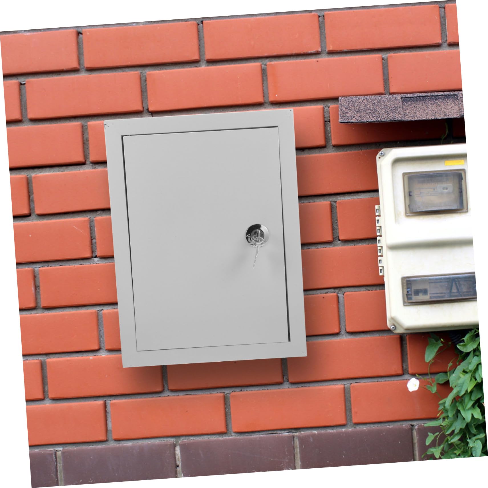 Caja Eléctrica Exterior de Aluminio Plata para Montaje en Pared | Tapa Abatible Cerradura, 15, 8x12x6, 3 Pulgadas, Uso Comercial en Interior y Exterior