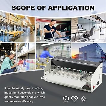 3-in-1 Electric Creasing Machine Paper Folding Perforator Point line creasing machine with Magnetic Backstop for Indent Documents Photos Invitations