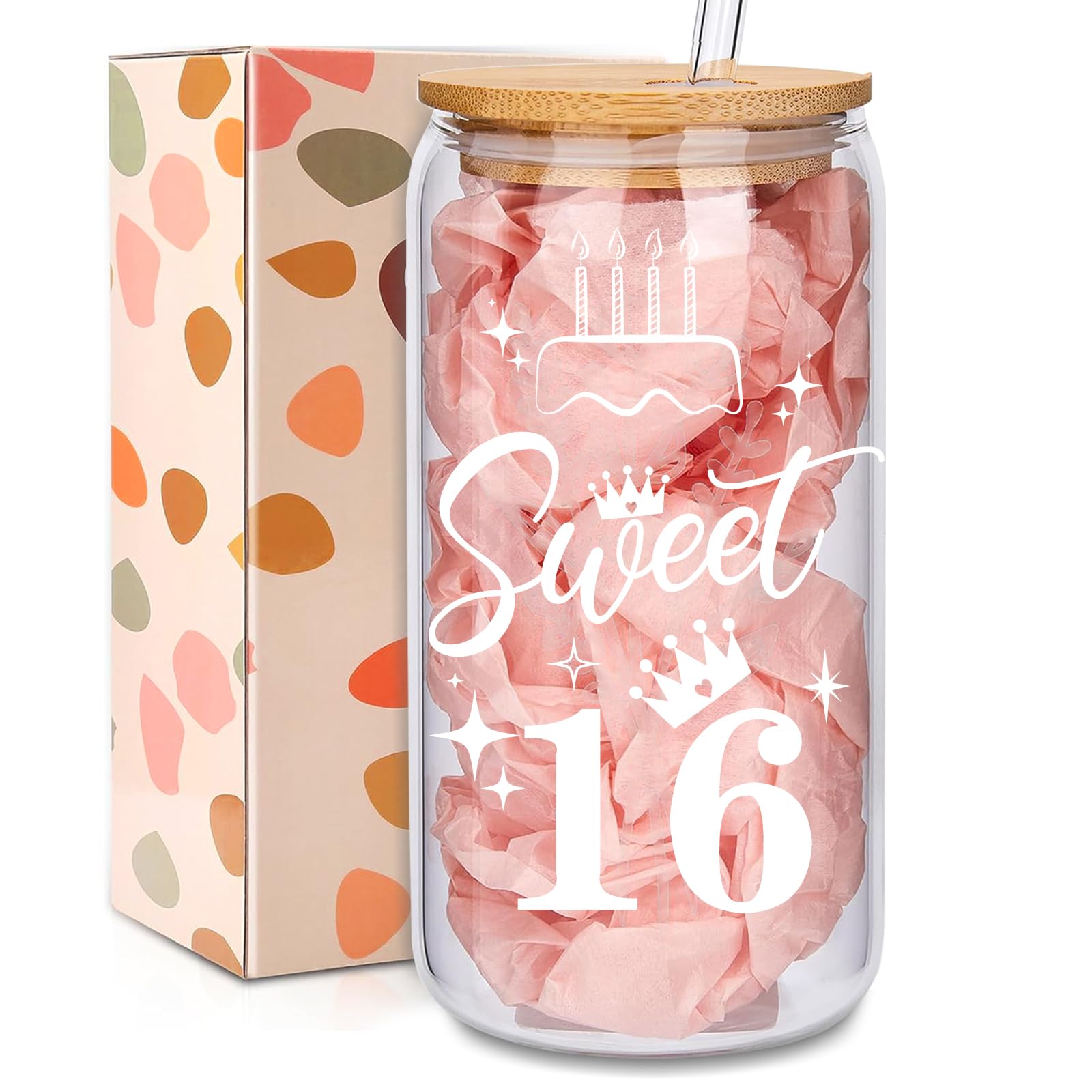 GemsLives 16th Birthday Gifts Girl - Happy Sweet 16 Gifts for Sister Her Bestie 16th Birthday Present for Best Friends Female Girlfriend