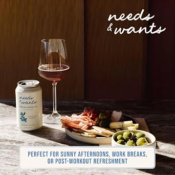 Needs & Wants Sparkling Tea - Blueberry Jasmine, 10.5oz Cans (12 Pack) | Organic Superfruit Tea with Cascara, Blueberry & Jasmine, Lightly Sweet with Floral Aroma, Natural Caffeine & Low Calories