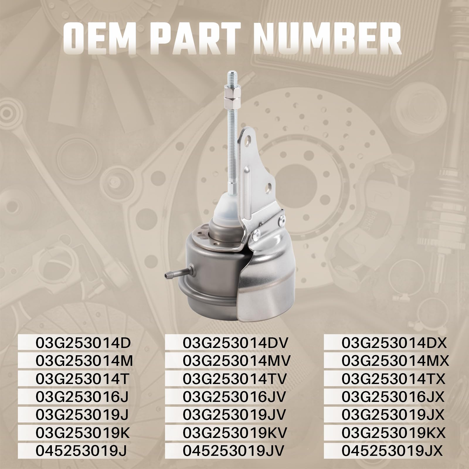 03G253014D Turbolader Unterdruckdose Druckdose Ersatz für A3 8P1 8PA VW Skoda Seat Golf V 1K1 1.9 TDI Polo 9N Passat 3C2 03G253019J 03G253019K 03G253019KX 03G253019KV