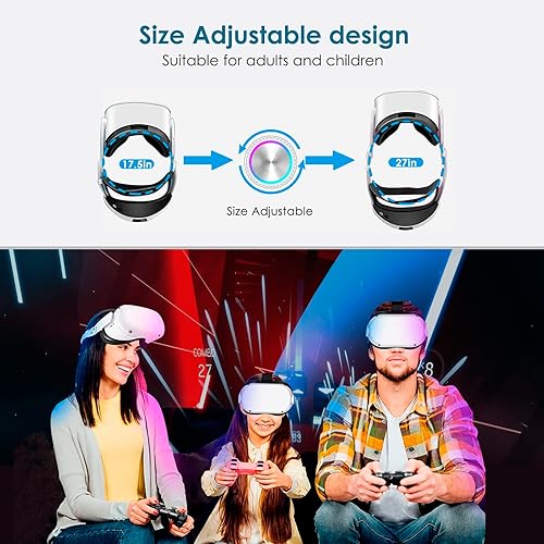 Miniatura 7 de Head Strap Battery Pack for Oculus Quest 2, Replacement Elite Strap 8000mAh Rechargeable Battery PC Accessories, Adjustable Headset with LED