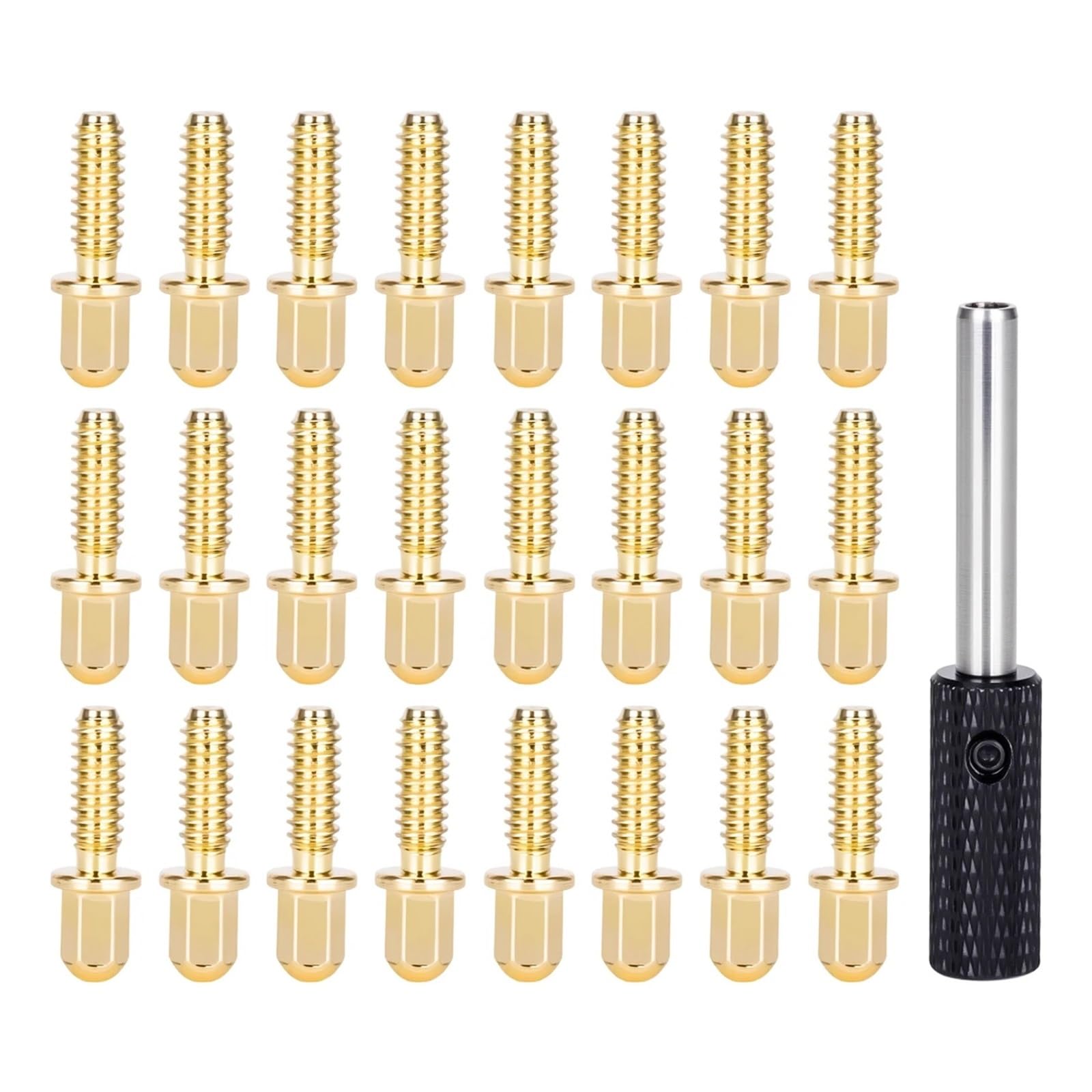 Accesorio Modelos RC para Axial para Scx10 para Traxxas para Trx4 1/10 1/8 M3x8mm Tornillos Hexagonales De Metal Kit 24 Uds con Destornillador Piezas Coche RC(Gold)