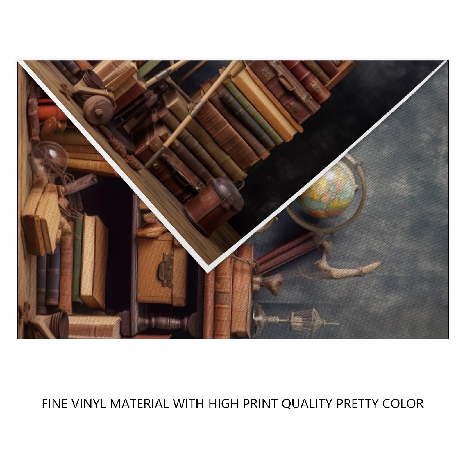 YongFoto 4,5x3m Fotografie-Hintergrund Schule Retro Bücher Globus Klassenzimmereinrichtung Vintage Hintergrund für Kinder Neugeborene Babyparty Einschreibung Back to School Party Foto Requisiten