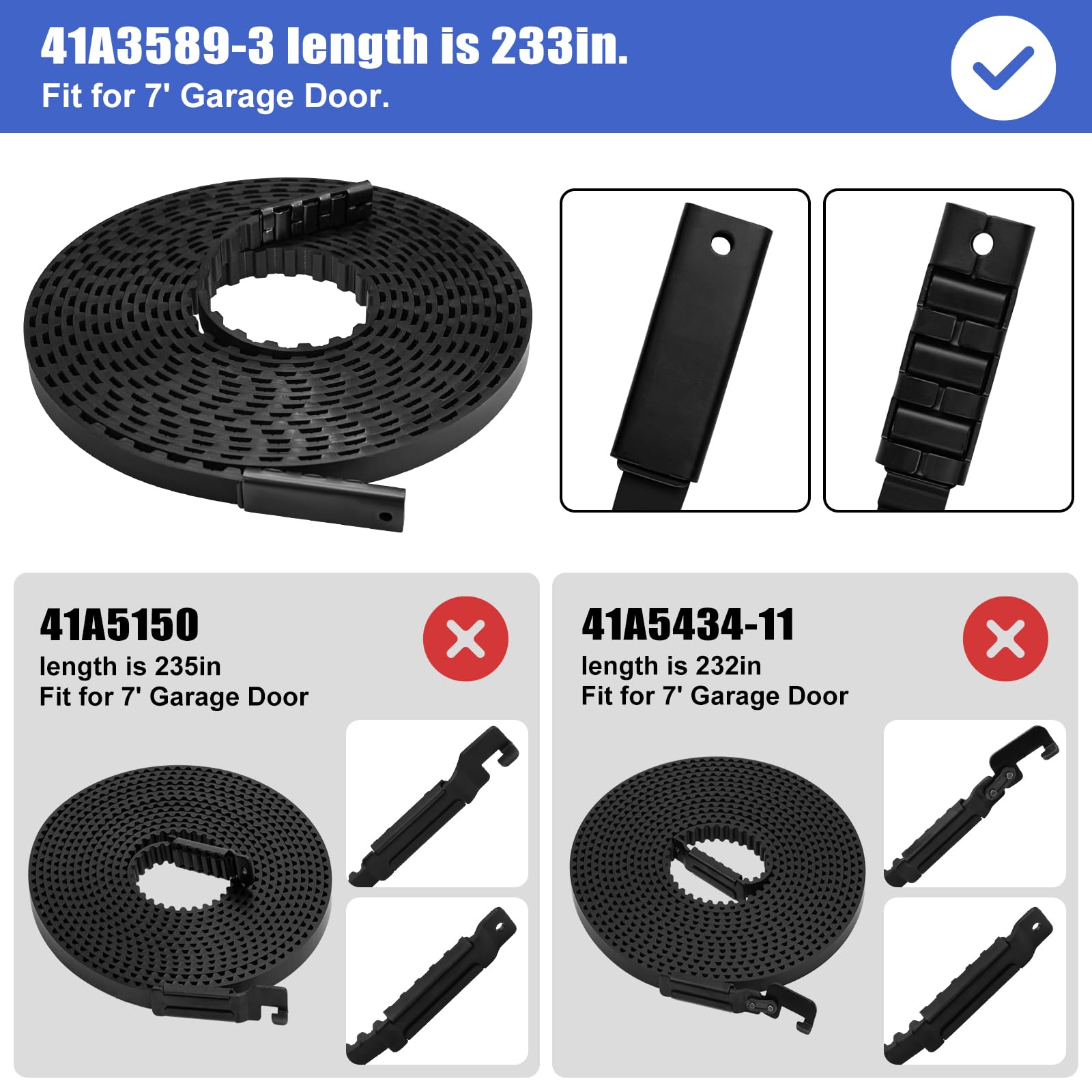 Amazon.com: 41A3589-3 41A3589-12 Garage Door Drive Belt Assembly