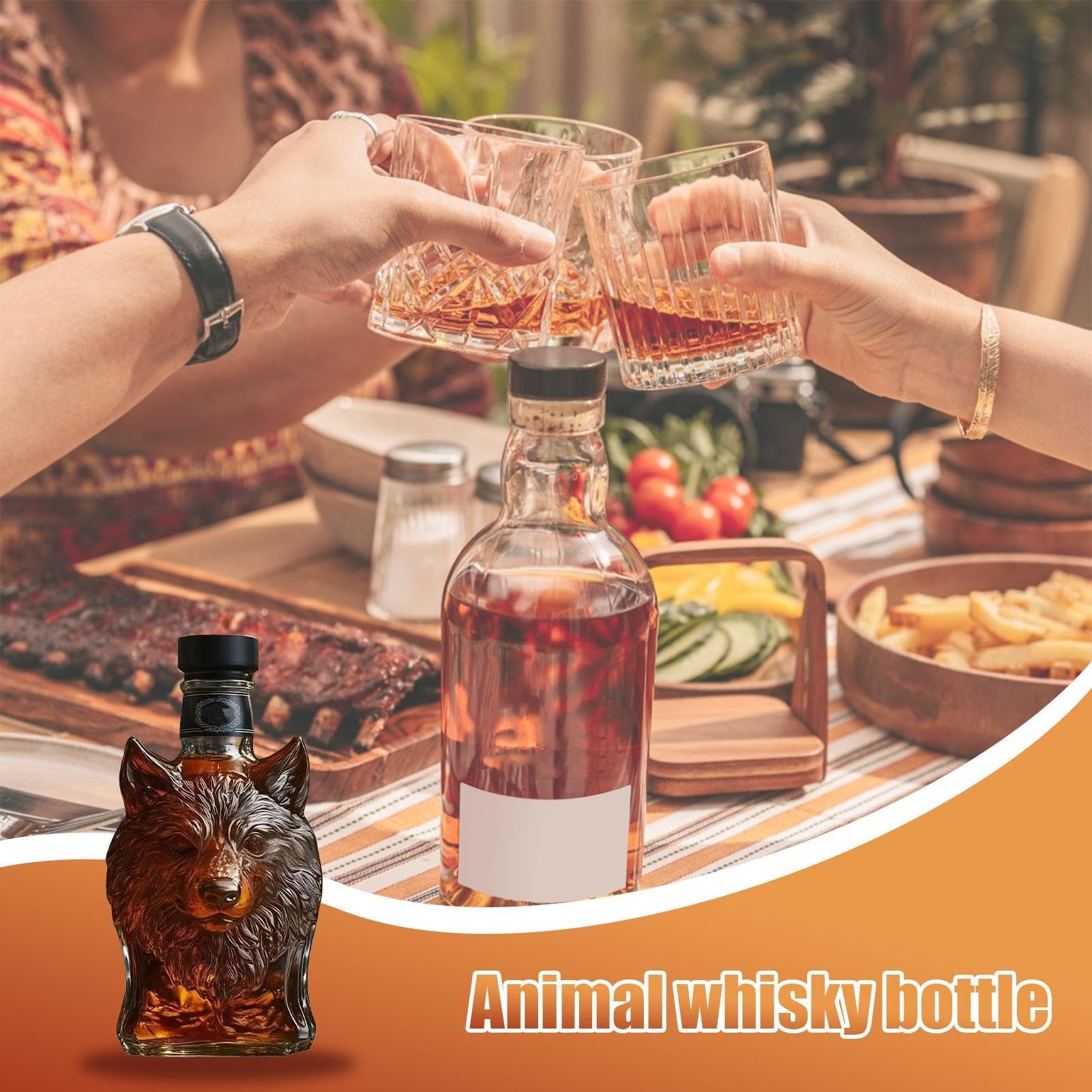EDXTNKQC Whisky karaf, kunst standbeeld, 300ml schildpad whisky karaf sculptuur, interessante dierlijke glazen fles ornamenten, schildpad wijn dispenser, woondecoratie