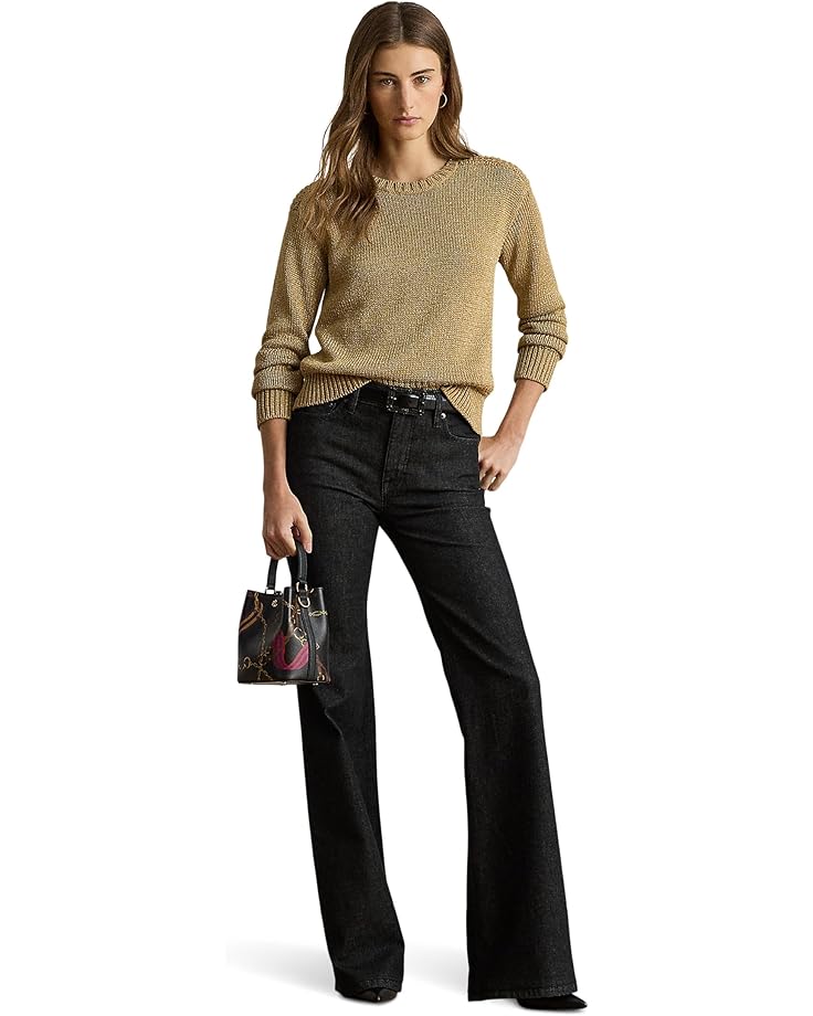Lauren Ralph Lauren Metallic Cotton-Blend Crew Neck Sweater - #3 of 3