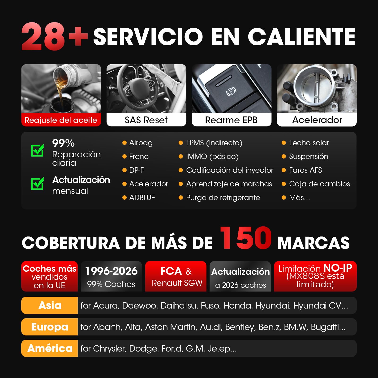 Autel MaxiCOM MK808K-BT Escáner: 2024 Actualiza de MX808S MK808S, Función como MK808BT Pro MK900BT Herramienta Escaneo Bidireccional, Dual WiFi, Prueba Activa, 28+ Servicio, Diagnóstico Todos Sistemas