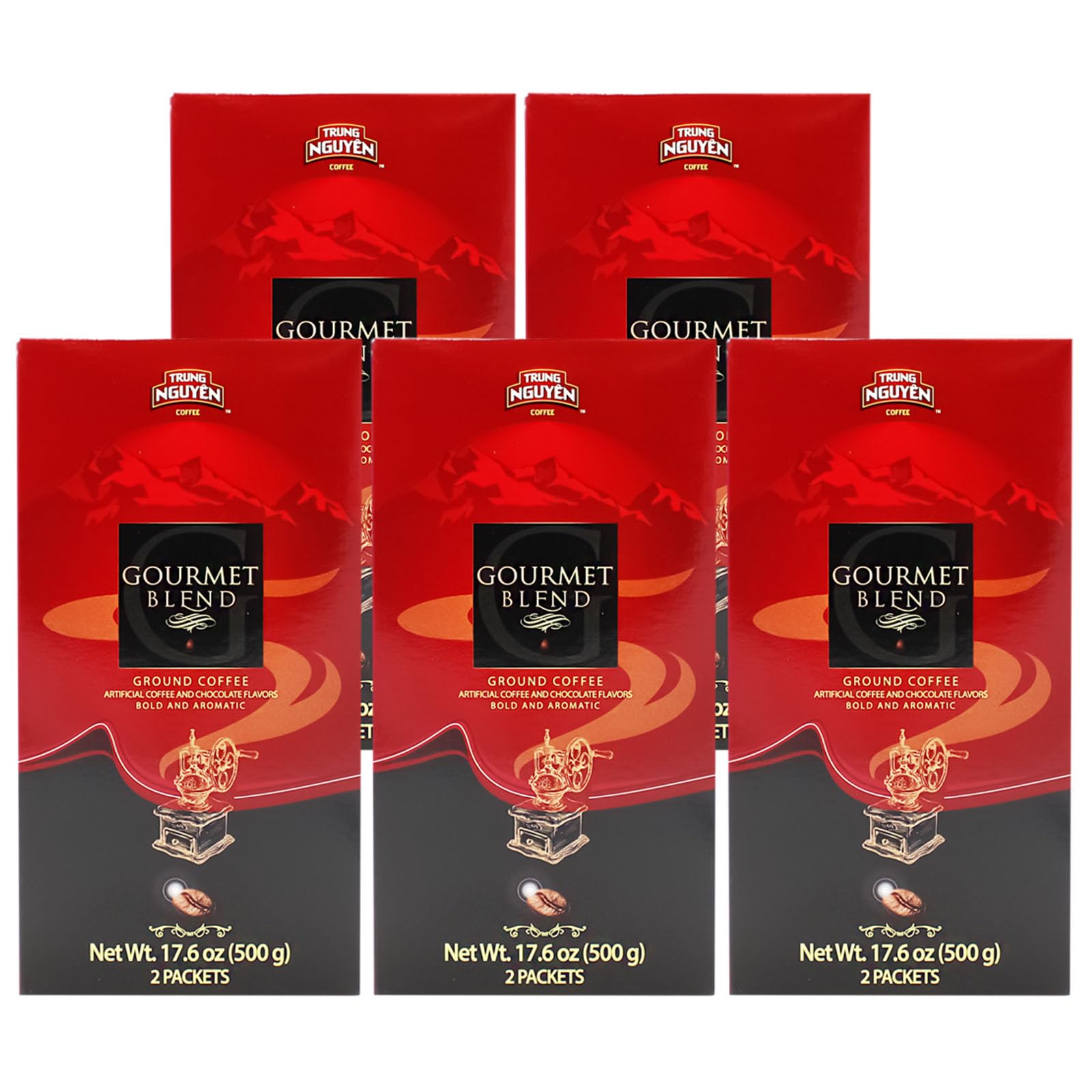 5er Pack (5x500g) Trung Nguyen Gourmet Blend Kaffee gemahlen (Papa Vo®)