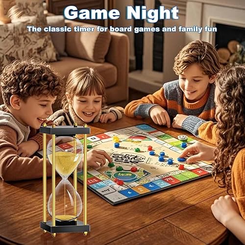 Miniatura 2 de Reloj de arena de arena de 30 minutos reloj de arena de madera pequeño, reloj de arena, reloj de arena de oro antiguo 30 minutos, reloj de arena