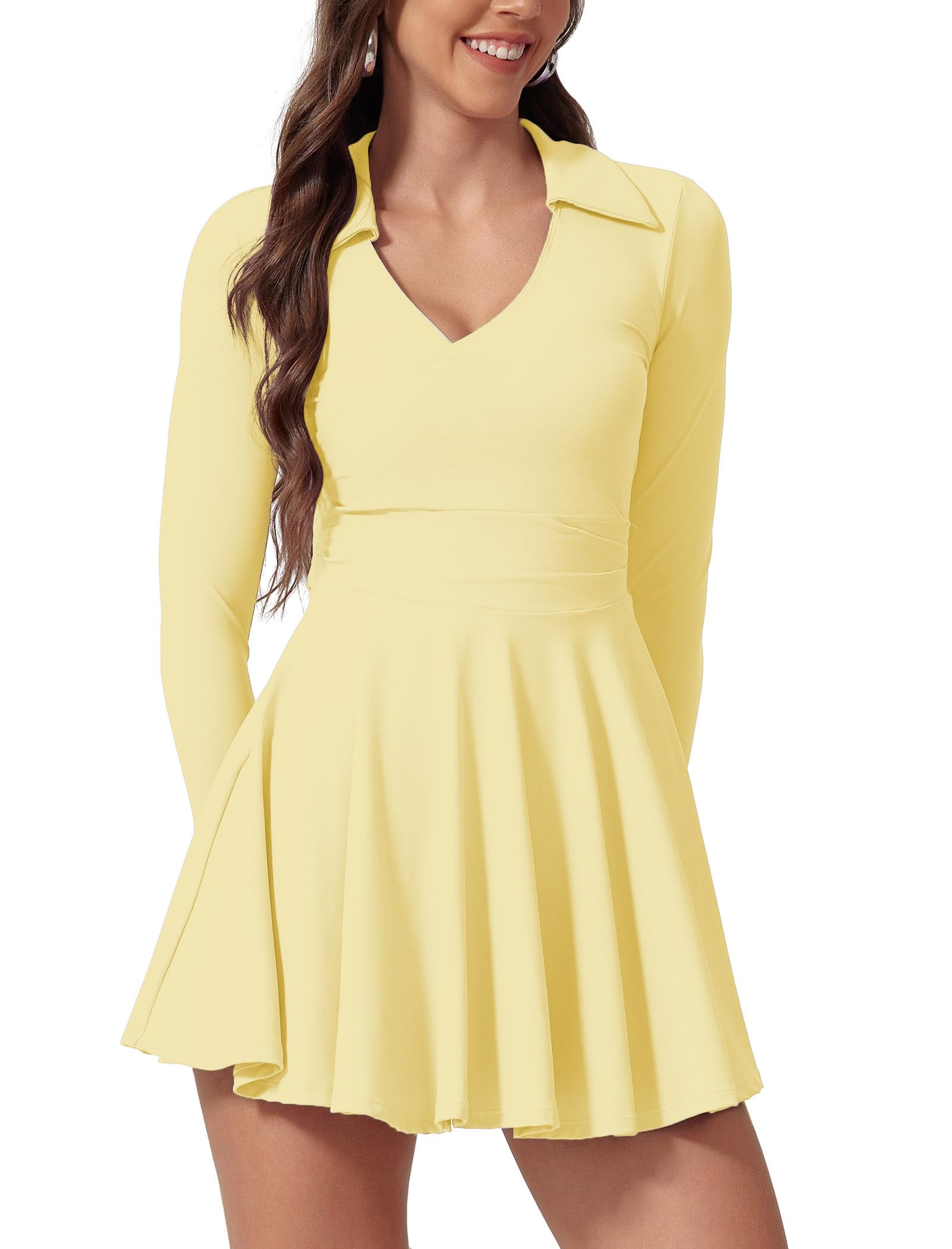 Tennis Dress for Women Long Sleeve Athletic Dress