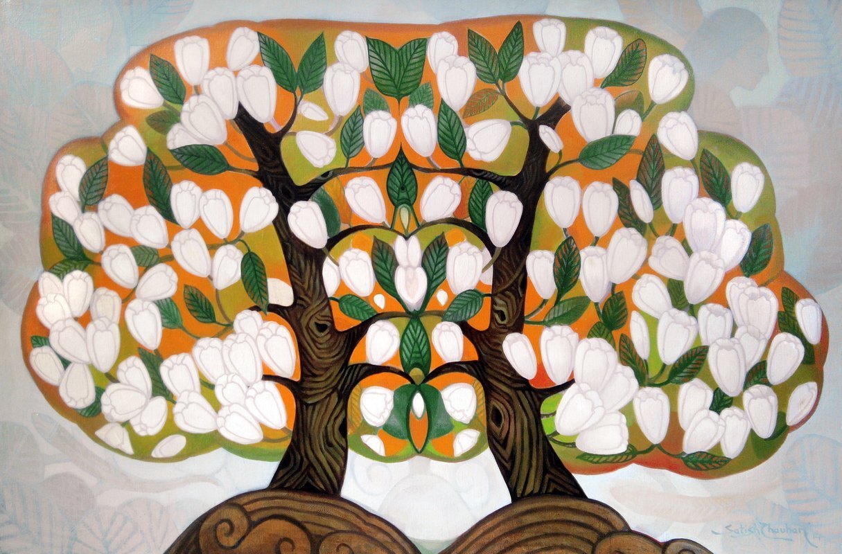 Tree Of Life (Oil Painting by Satish Chauhan)-image-7