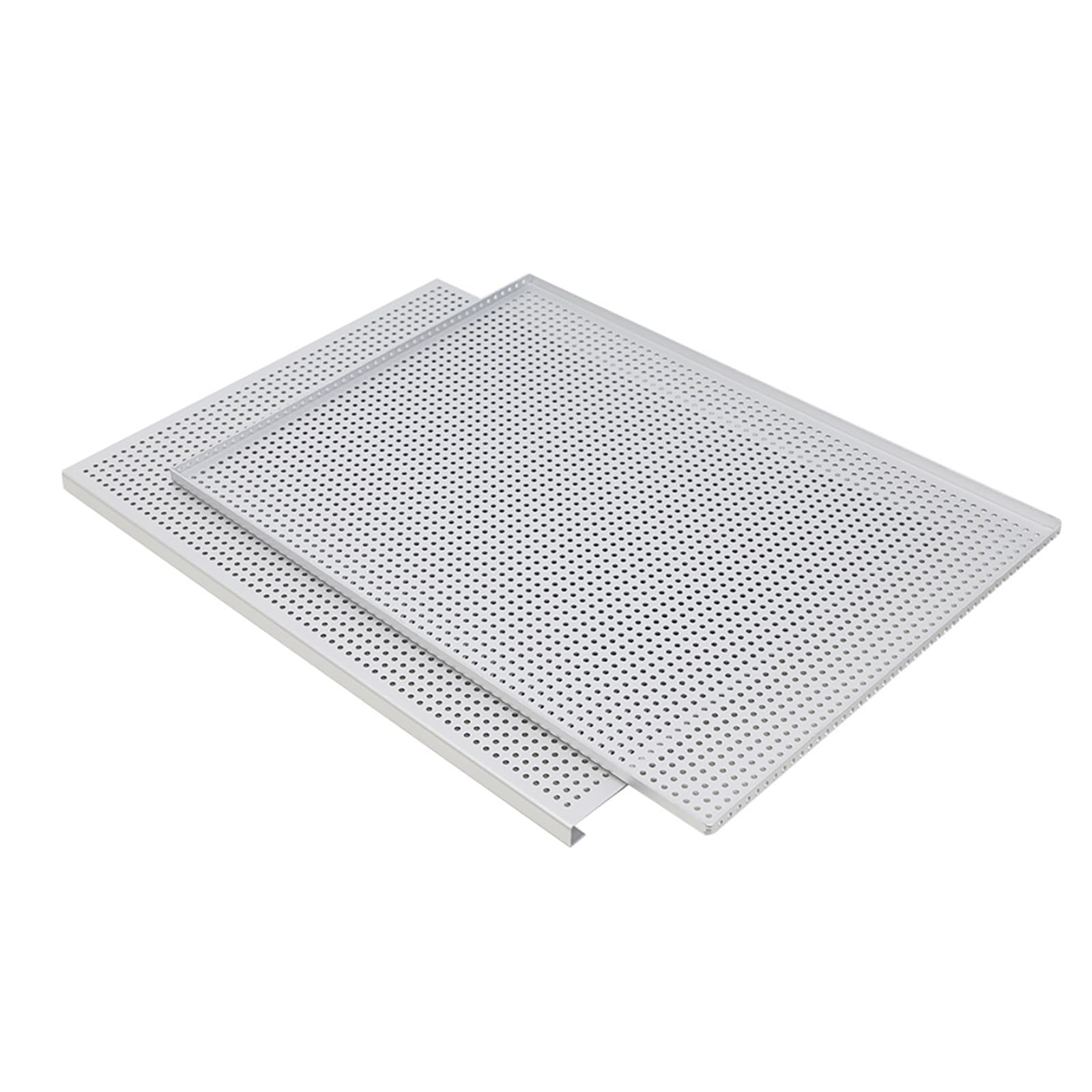 MICFENY Set Of 2 Aluminum Oven Baking Sheet Puff Pastries Tray Nonstick Perforated for Meat and Dessert Pans