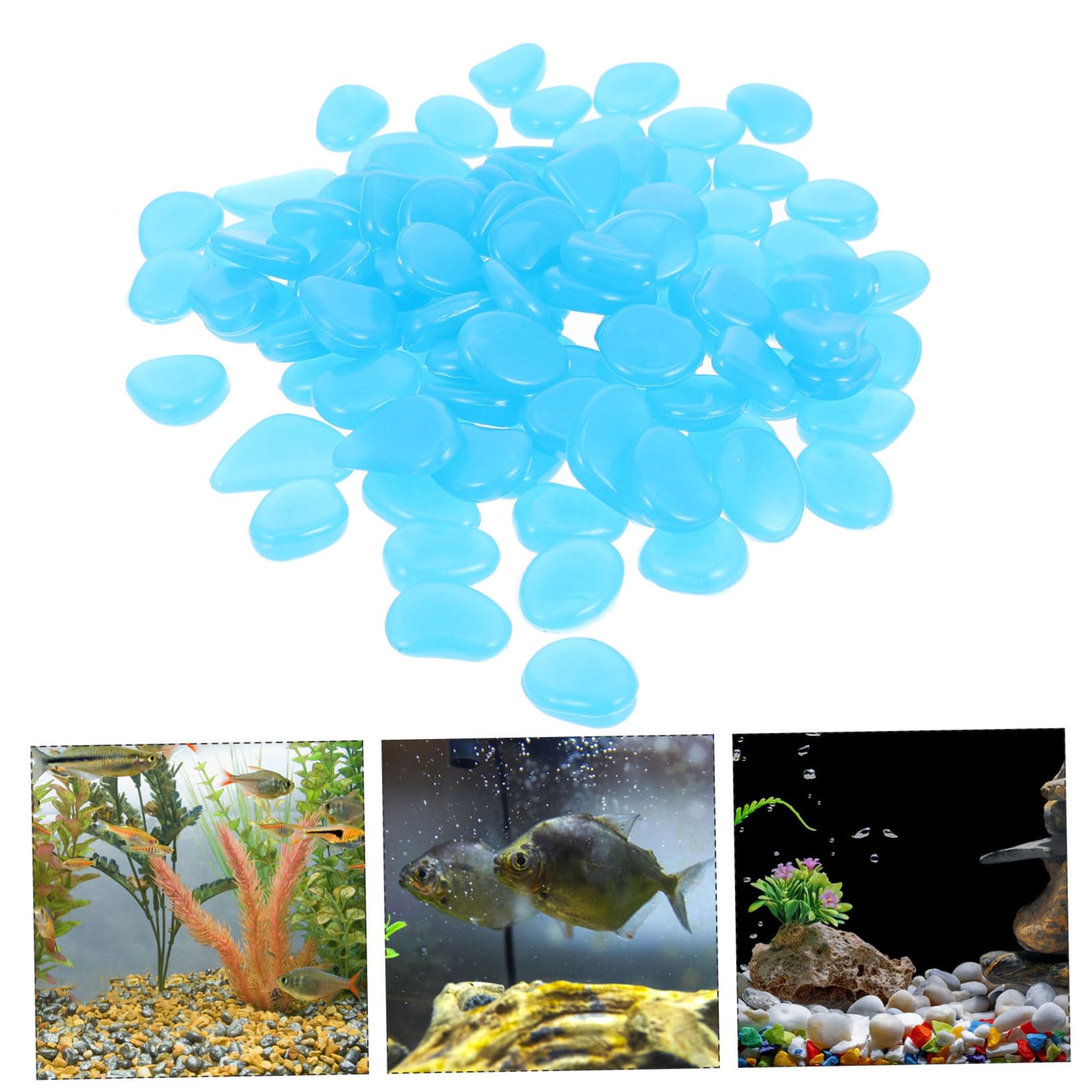 Toddmomy 300piezas Guijarros Luminiscentes para Jardín y Peceras De Piedras Decorativas Ecológicas para Paisajismo y Acuarios Efecto Brillante La Oscuridad para Decorar Espacios