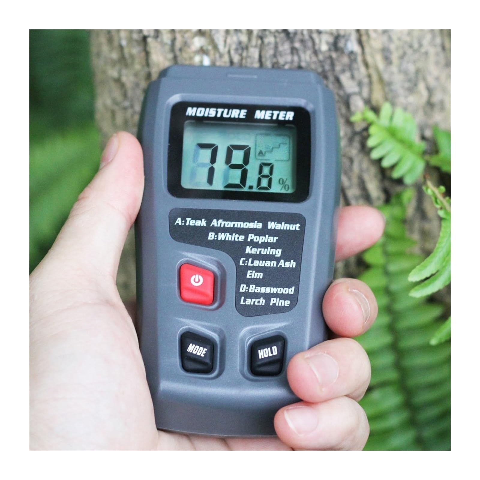 Medidor de humedad, Medidor de humedad madera digital, comprobador profesional, higrómetro mano, detector EMT01 con pantalla LCD alta definición Para jardinería y agricultura