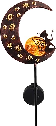 Miniatura 7 de TERESA'S COLLECTIONS Decoraciones artísticas de patio al aire libre, decoración de patio trasero de luna para exteriores, decoración de jardín de