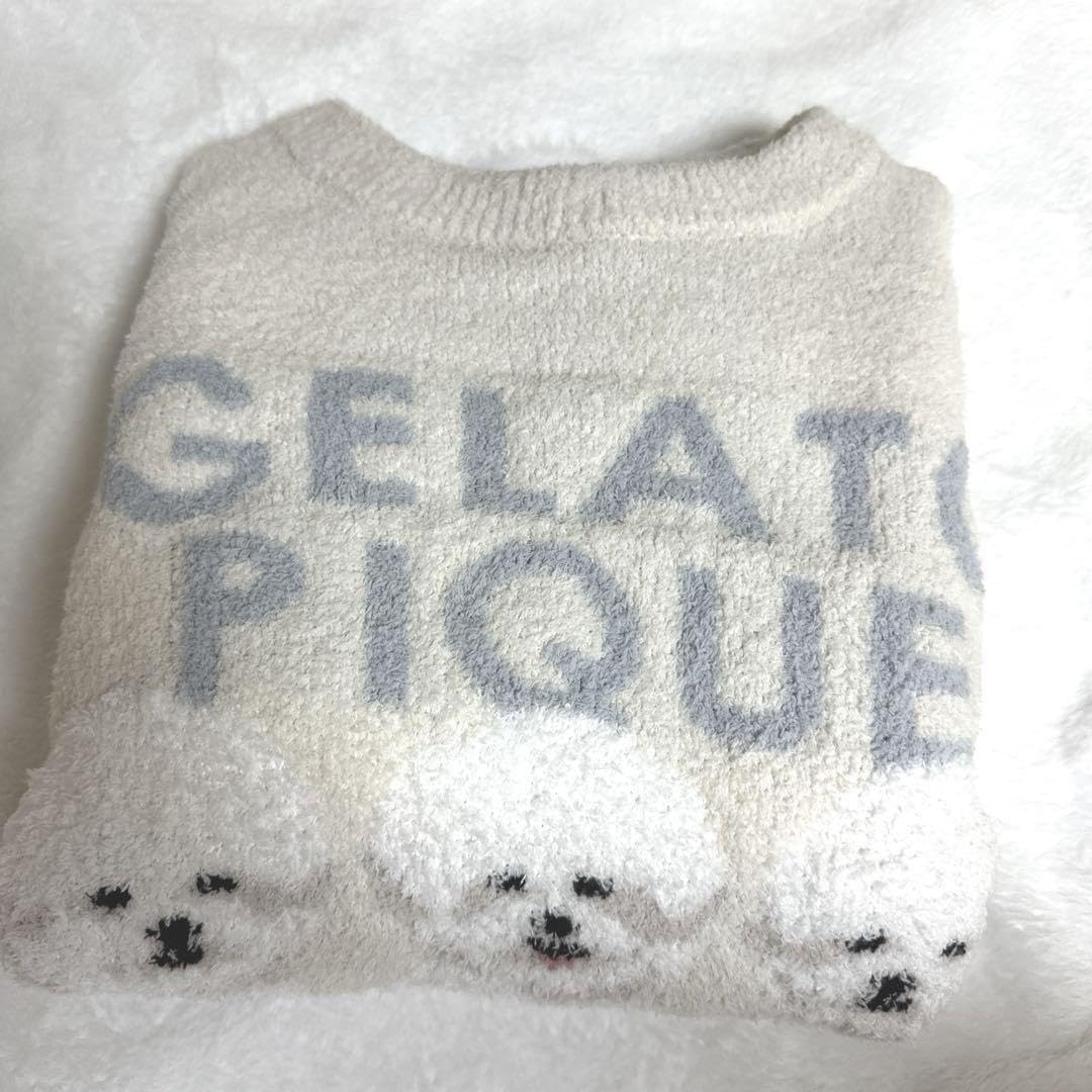 モチーフジャガードプルオーバー、ビションフリーゼ ジェラートピケ