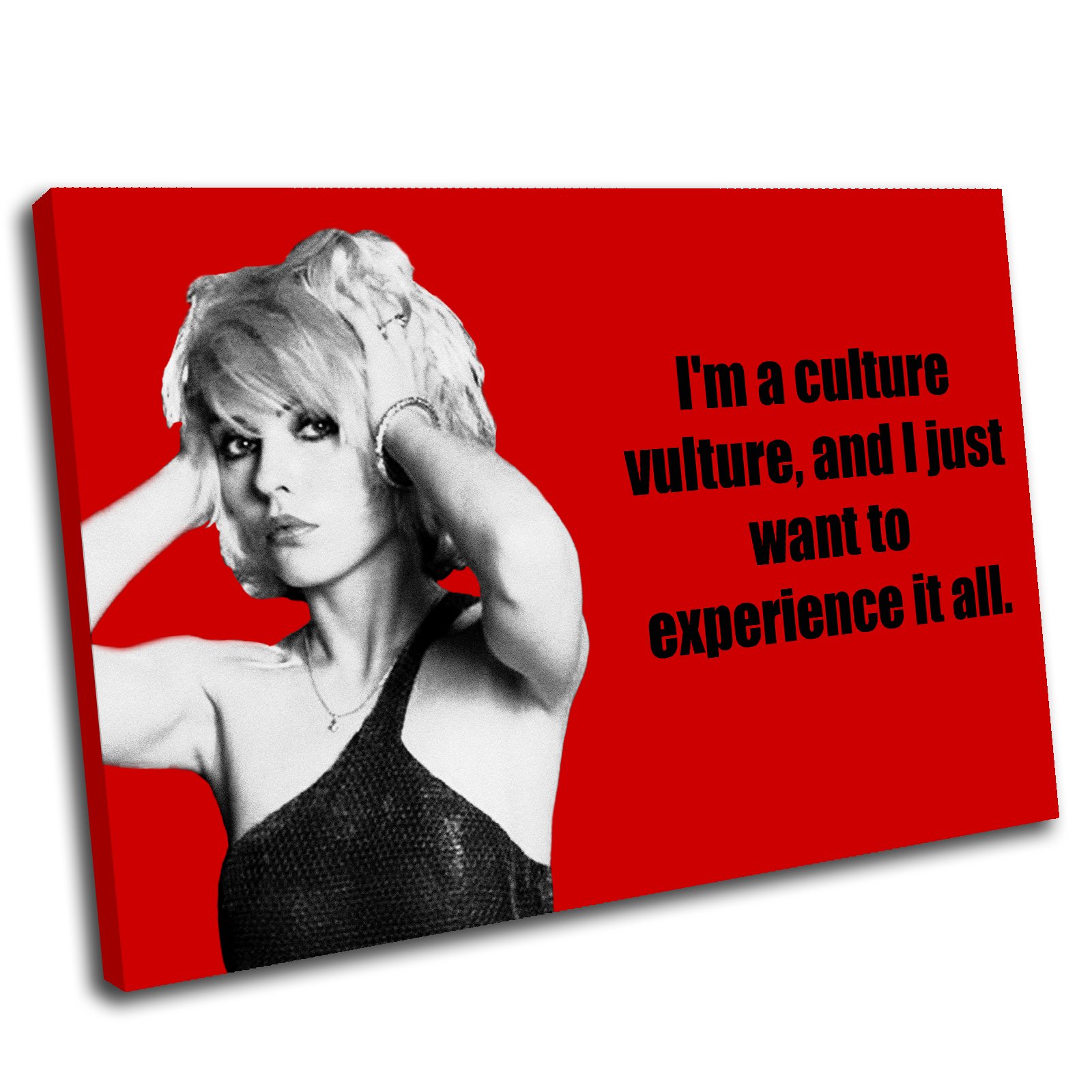 Canvas Culture - Debbie Harry Blondie Canvas Art Print Box Framed Picture 1 Red 45 x 30cm